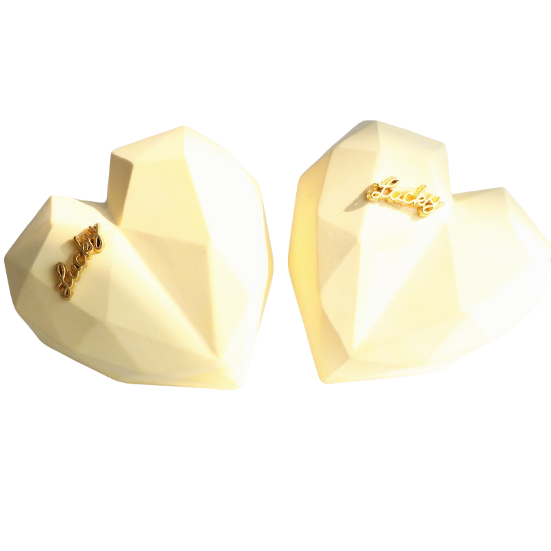 Car Perfume Holder Yellow Heart Scented 