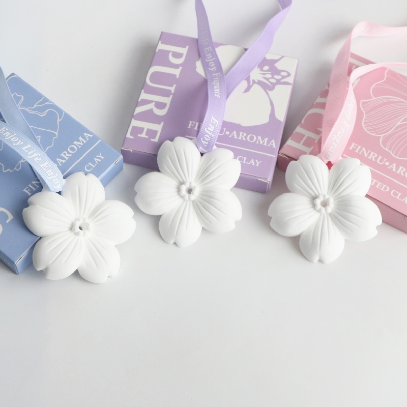 Car decoration incense hanging ceramic diffuser stone(图1)