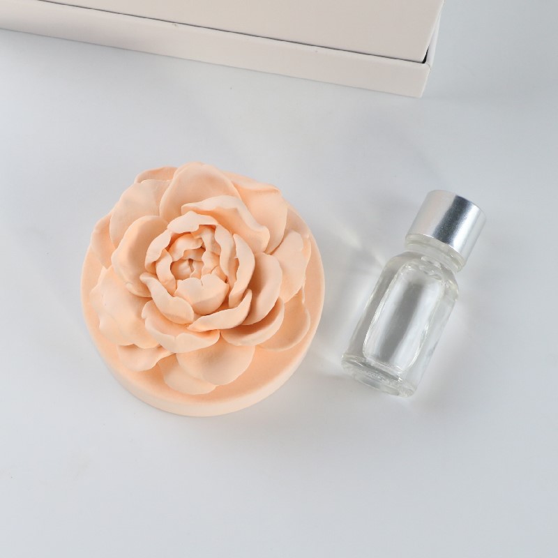 Fragrant ceramic flower stone diffuser gift box air freshener essential oil diffuser(图1)