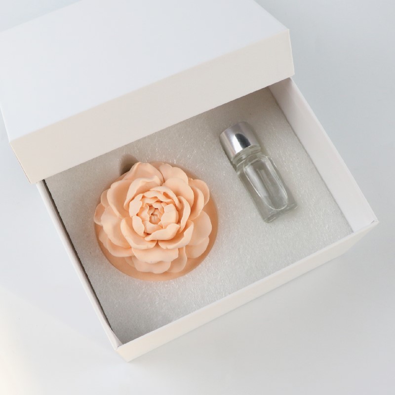Fragrant ceramic flower stone diffuser gift box air freshener essential oil diffuser(图2)