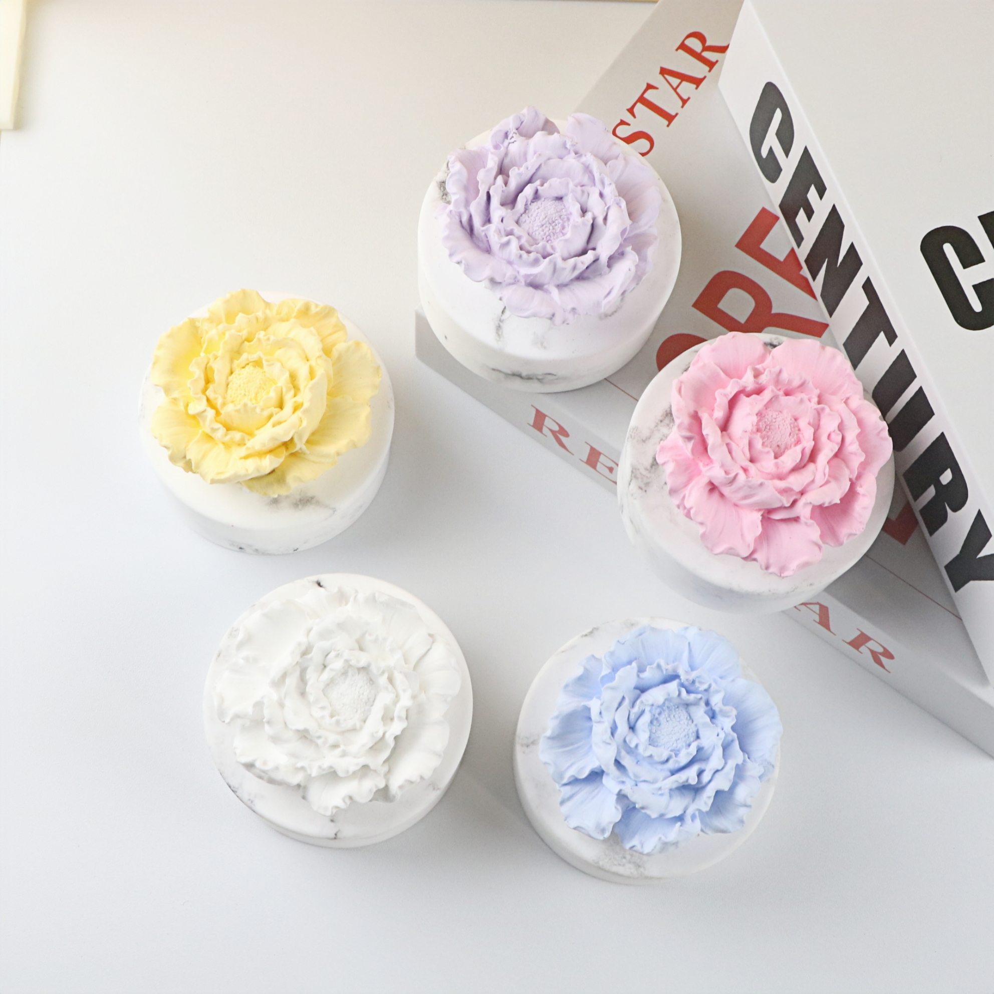FOR-AROMA color ceramic peony flower por